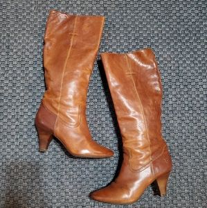 Heeled leather Frye boots